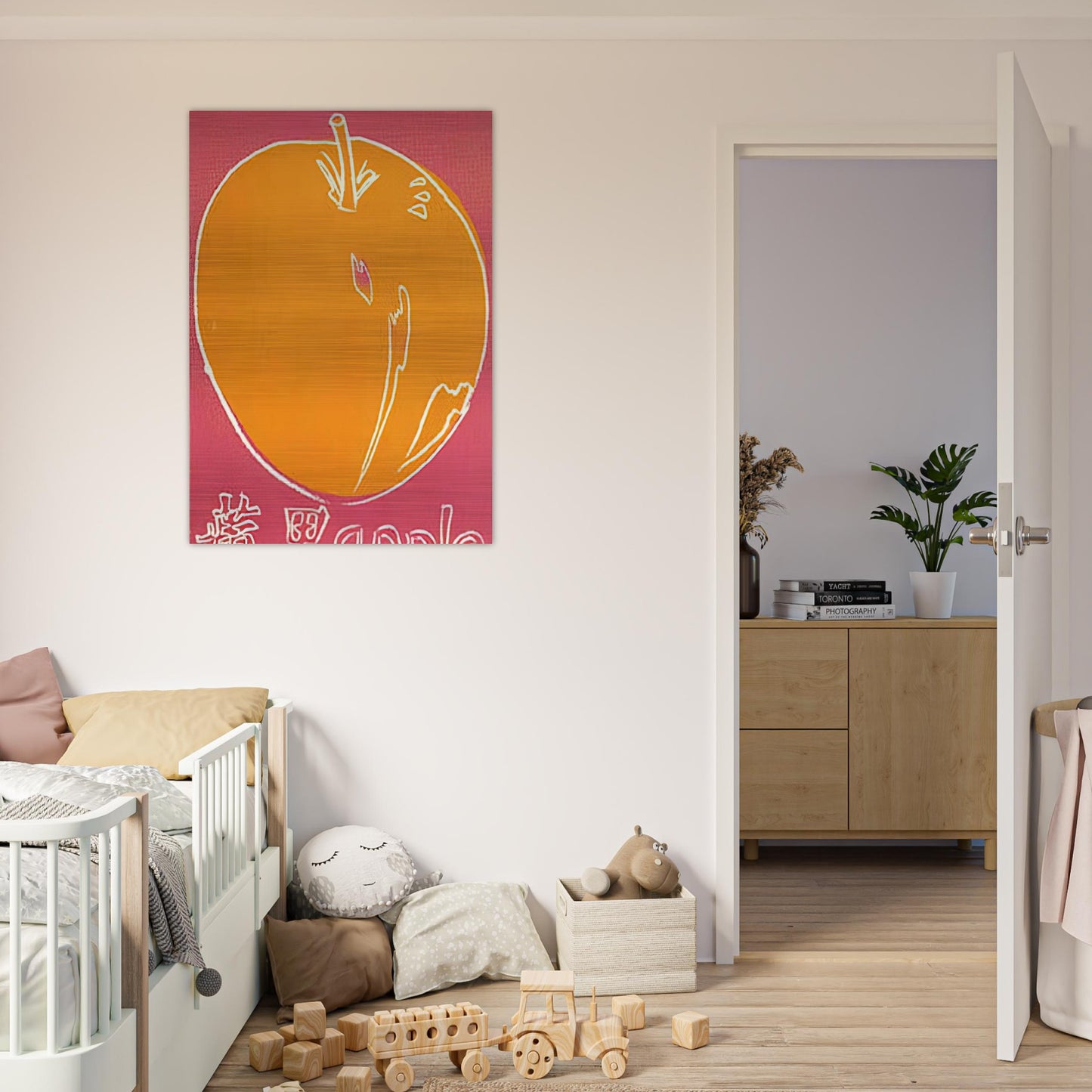 Apple - Andy Warhol Brushed Aluminum Print - 70x100 cm / 28x40 inches | Andy Warhol Aluminum Print | Andy Warhol Prints