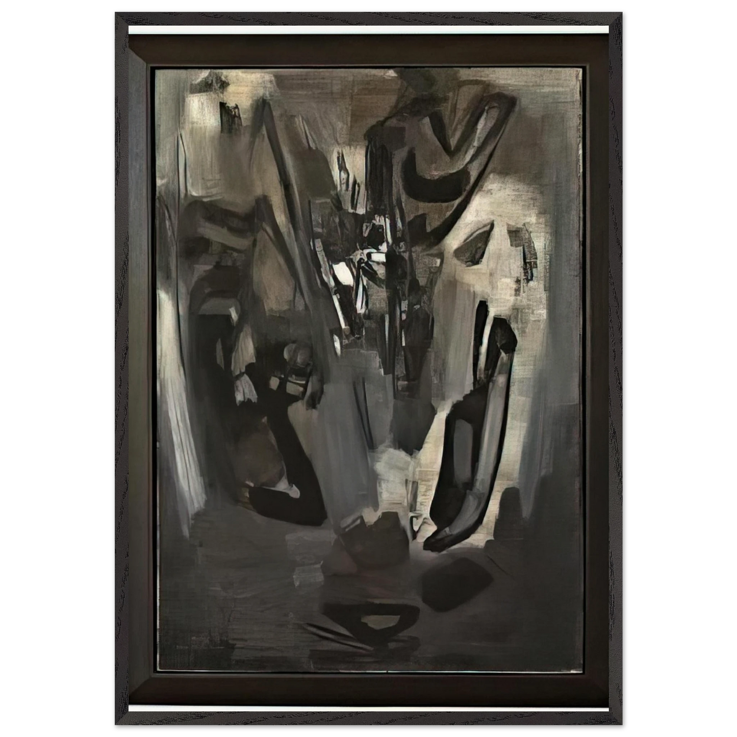 COMPOSITION 1959 - Chu teh Chun 70x100 cm / 28x40 inches Framed Art Print – Black Wooden Frame