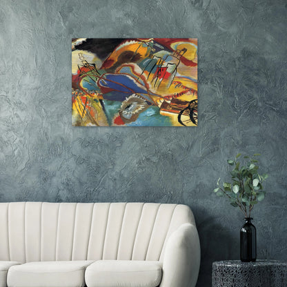 IMPROVISATION 30 CANNONS 1913 - Wassily Kandinsky Brushed Aluminum Print - 70x100 cm / 28x40 inches | Wassily Kandinsky Aluminum Print | Wassily Kandinsky Prints