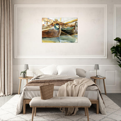 Boats, Venice - John Singer Sargent Acrylic Print - 70x100 cm / 28x40″ inches