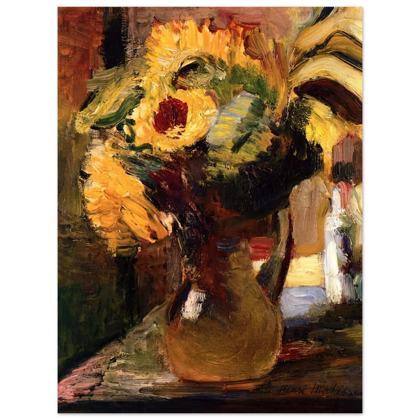 Henri Matisse - BOUQUET OF SUNFLOWERS 1897  75x100 cm / 30x40inches Fine Art Poster