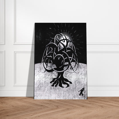 TWON TREE - MC Escher Brushed Aluminum Print - 70x100 cm / 28x40 inches | MC Escher Aluminum Print | MC Escher Prints