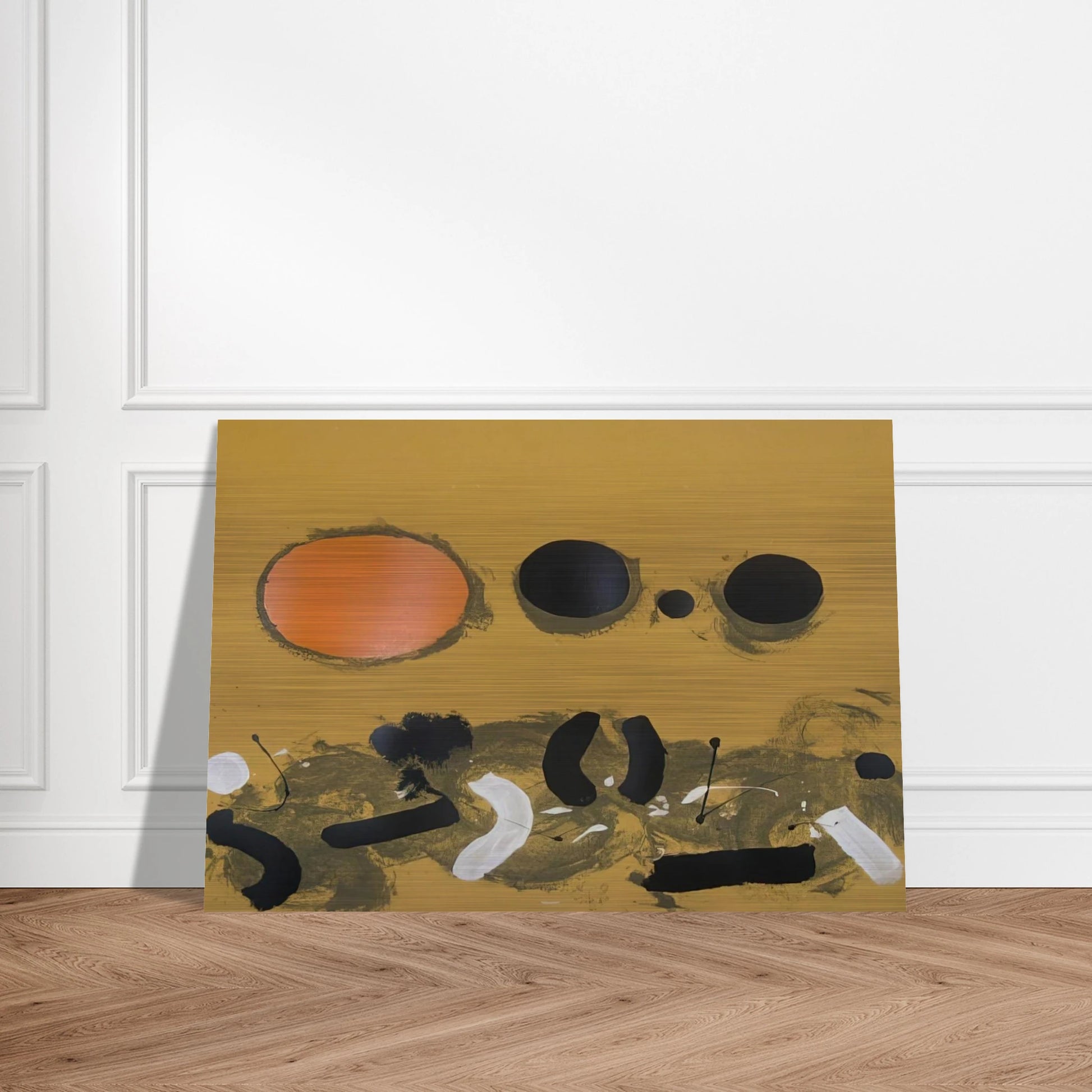 Orange Oval - 1972 - Adolph Gottlieb Brushed Aluminum Print - 70x100 cm / 28x40 inches | Adolph Gottlieb Aluminum Print | Adolph Gottlieb Prints