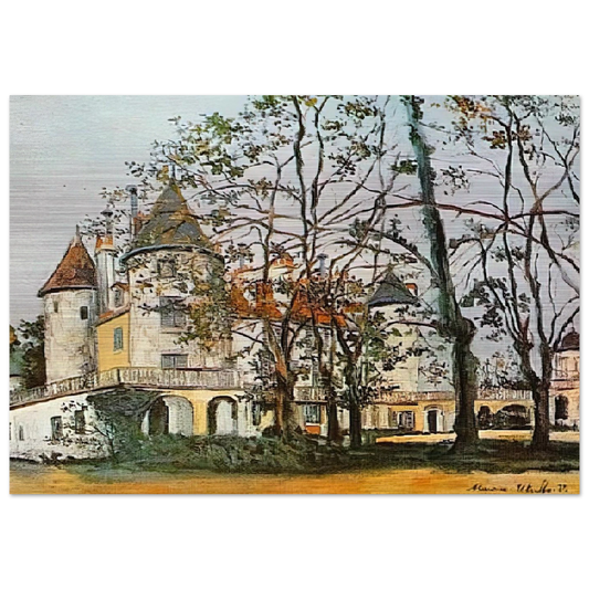THE CASTLE - Maurice Utrillo Brushed Aluminum Print - 70x100 cm / 28x40 inches | Maurice Utrillo Aluminum Print | Maurice Utrillo Prints