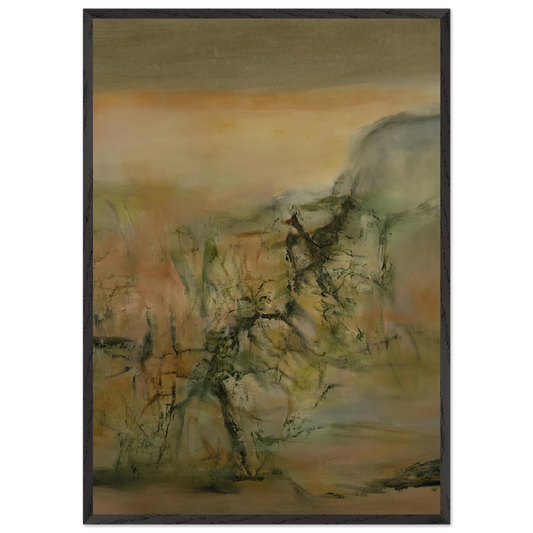 12 12 2000 2000 - Zao Wou-Ki 70x100 cm / 28x40 inches Framed Art Print – Black Wooden Frame