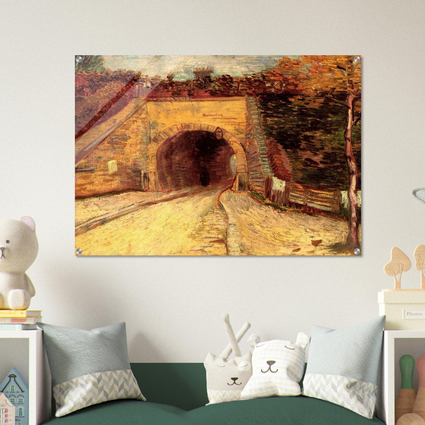 Roadway with Underpass The Viaduct - Vincent van Gogh Acrylic Print - 70x100 cm / 28x40″ inches