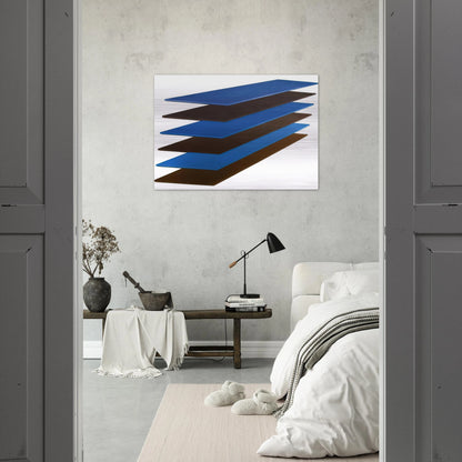 Brown and Blue Plank - 1968 - Thomas Downing Brushed Aluminum Print - 70x100 cm / 28x40 inches | Thomas Downing Aluminum Print | Thomas Downing Prints