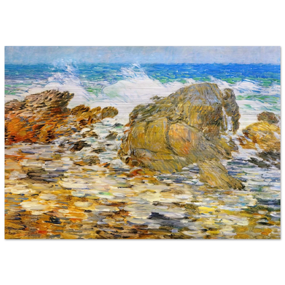 Surf, Appledore - Childe Hassam Brushed Aluminum Print - 70x100 cm / 28x40 inches | Childe Hassam Aluminum Print | Childe Hassam Prints