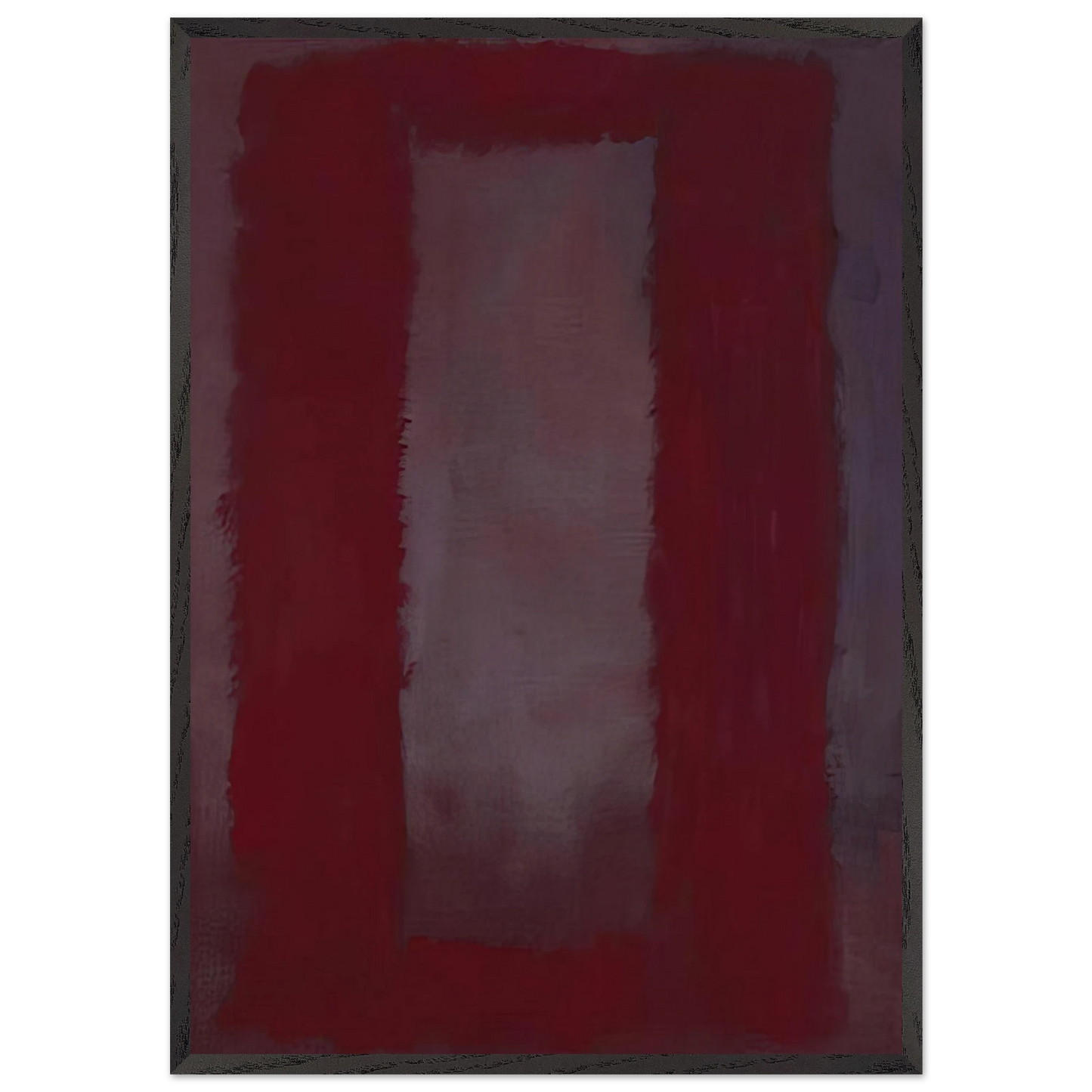 Red on Maroon - 1959 - Mark Rothko 70x100 cm / 28x40 inches Framed Art Print – Black Wooden Frame