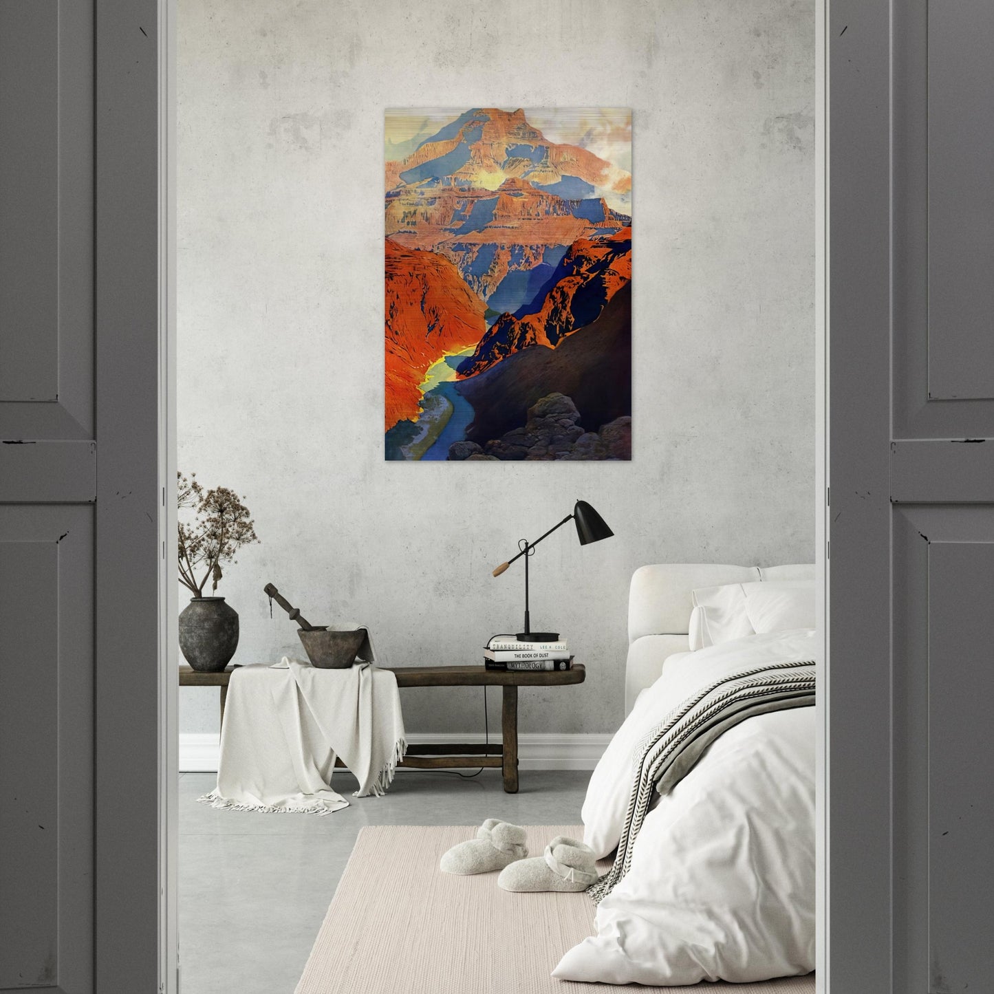 Grand Canyon - Maxfield Parrish Brushed Aluminum Print - 70x100 cm / 28x40 inches | Maxfield Parrish Aluminum Print | Maxfield Parrish Prints