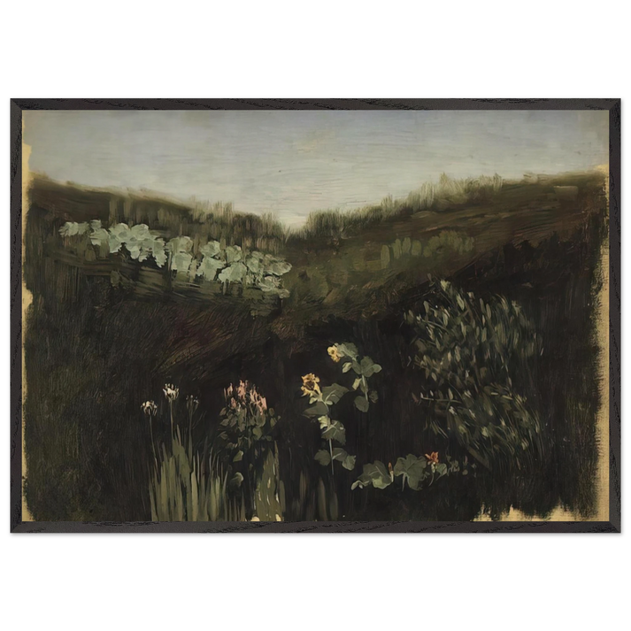 Sunflowers Crimea - Arkhyp Kuindzhi 70x100 cm / 28x40 inches Framed Art Print – Black Wooden Frame