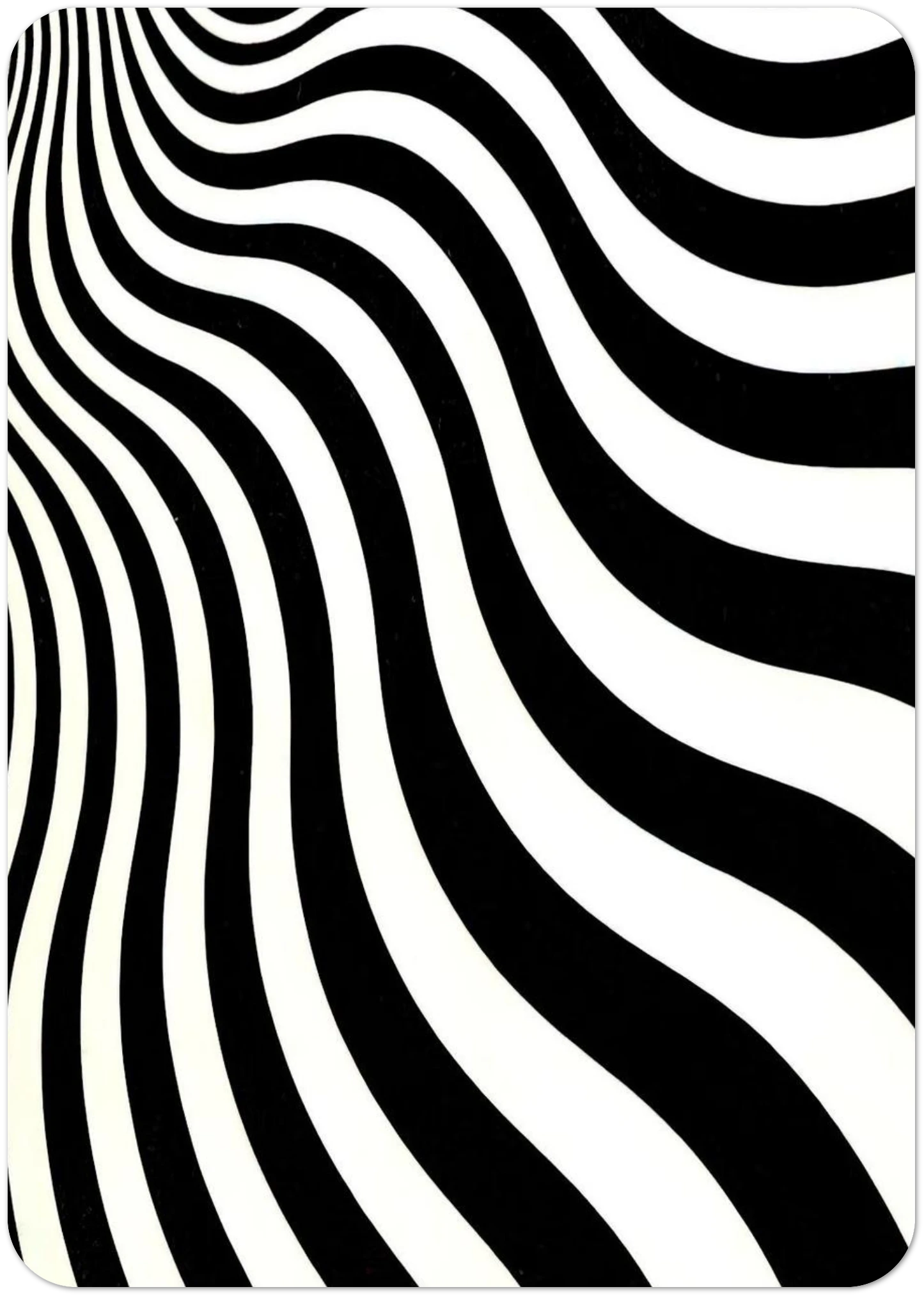 INTAKE 1964 By Bridget Riley Pack of 10 Post Cards | Bridget Riley Post Cards | A6 (10.5 x 14.8 cm) - 4.1 x 5.8 inches