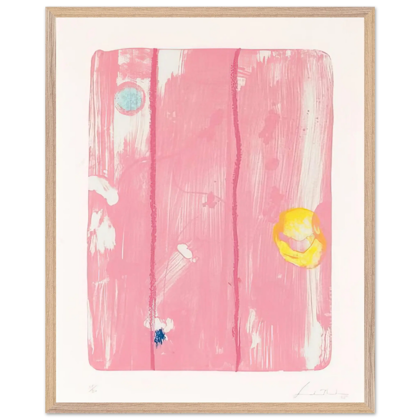 Helen Frankenthaler - Reflections VIII - 1995 Wall art - 15x20 cm / 6x8 Inches - Premium Wooden Framed Poster With Fine Art Paper - Black frame