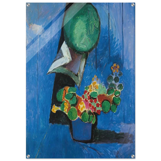 FLOWERS AND CERAMIC PLATE 1913 - Henri Matisse Acrylic Print - 70x100 cm / 28x40″ inches
