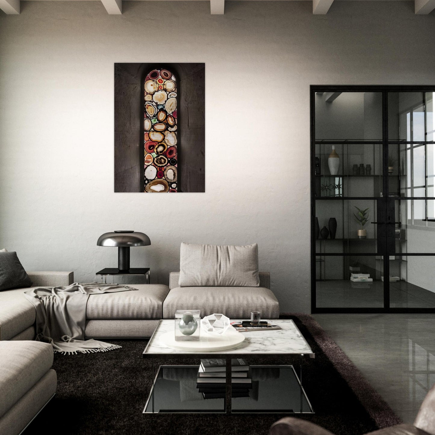 AHATFENSTER 2009 1 - Sigmar Polke Brushed Aluminum Print - 70x100 cm / 28x40 inches | Sigmar Polke Aluminum Print | Sigmar Polke Prints