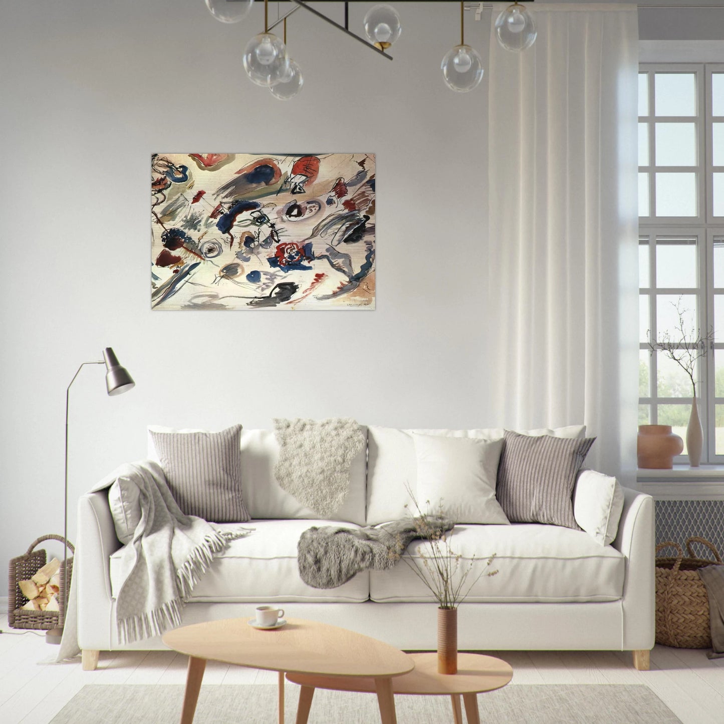FIRST ABSTRACT WATERCOLOR 1910 - Wassily Kandinsky Brushed Aluminum Print - 70x100 cm / 28x40 inches | Wassily Kandinsky Aluminum Print | Wassily Kandinsky Prints