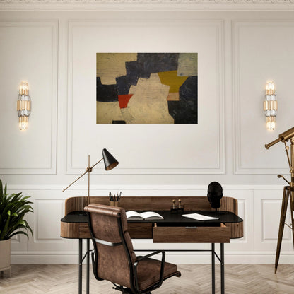 Composition - 1952 - Serge Poliakoff Brushed Aluminum Print - 70x100 cm / 28x40 inches | Serge Poliakoff Aluminum Print | Serge Poliakoff Prints