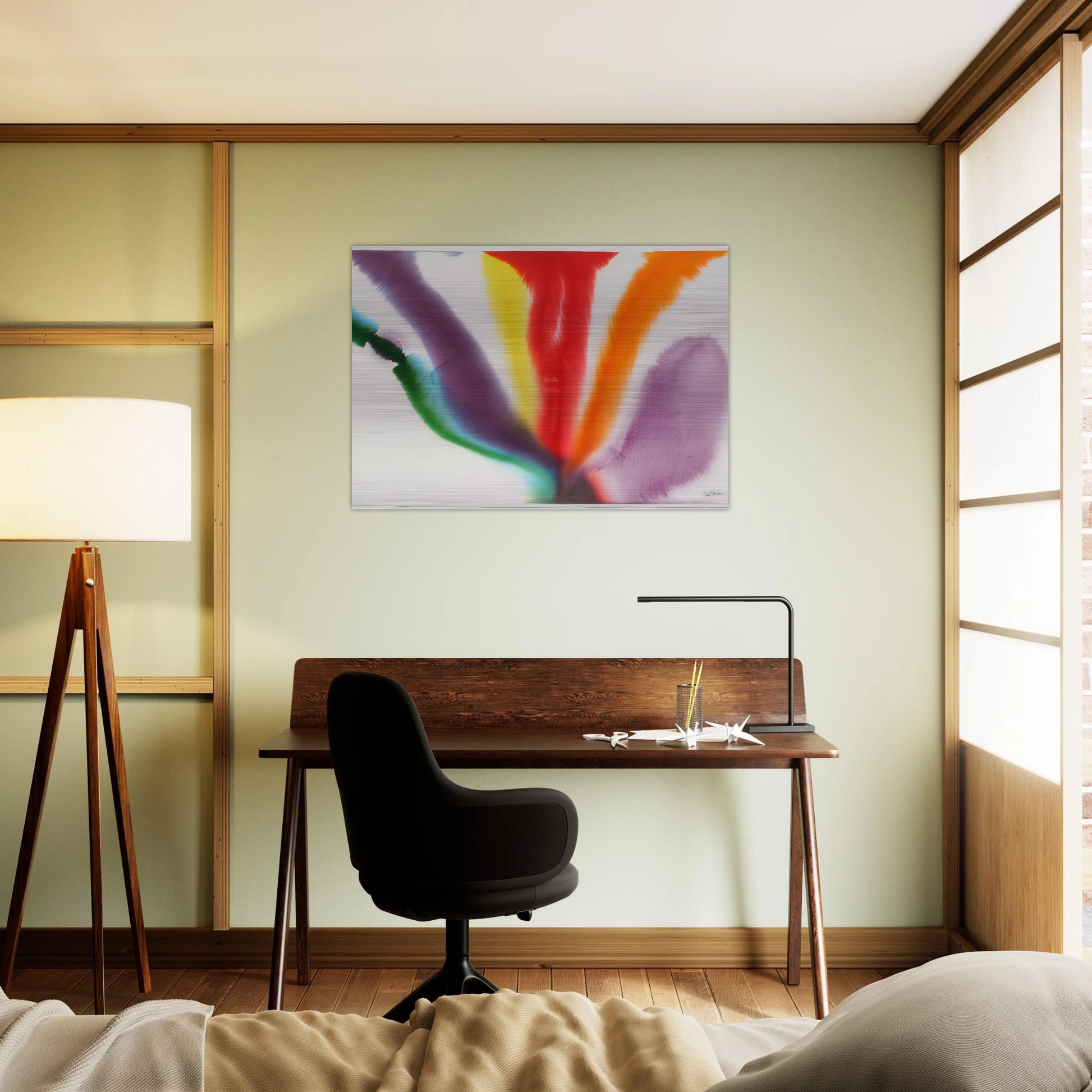 Phenomena Compass Bearing - 1979 - Paul Jenkins Brushed Aluminum Print - 70x100 cm / 28x40 inches | Paul Jenkins Aluminum Print | Paul Jenkins Prints