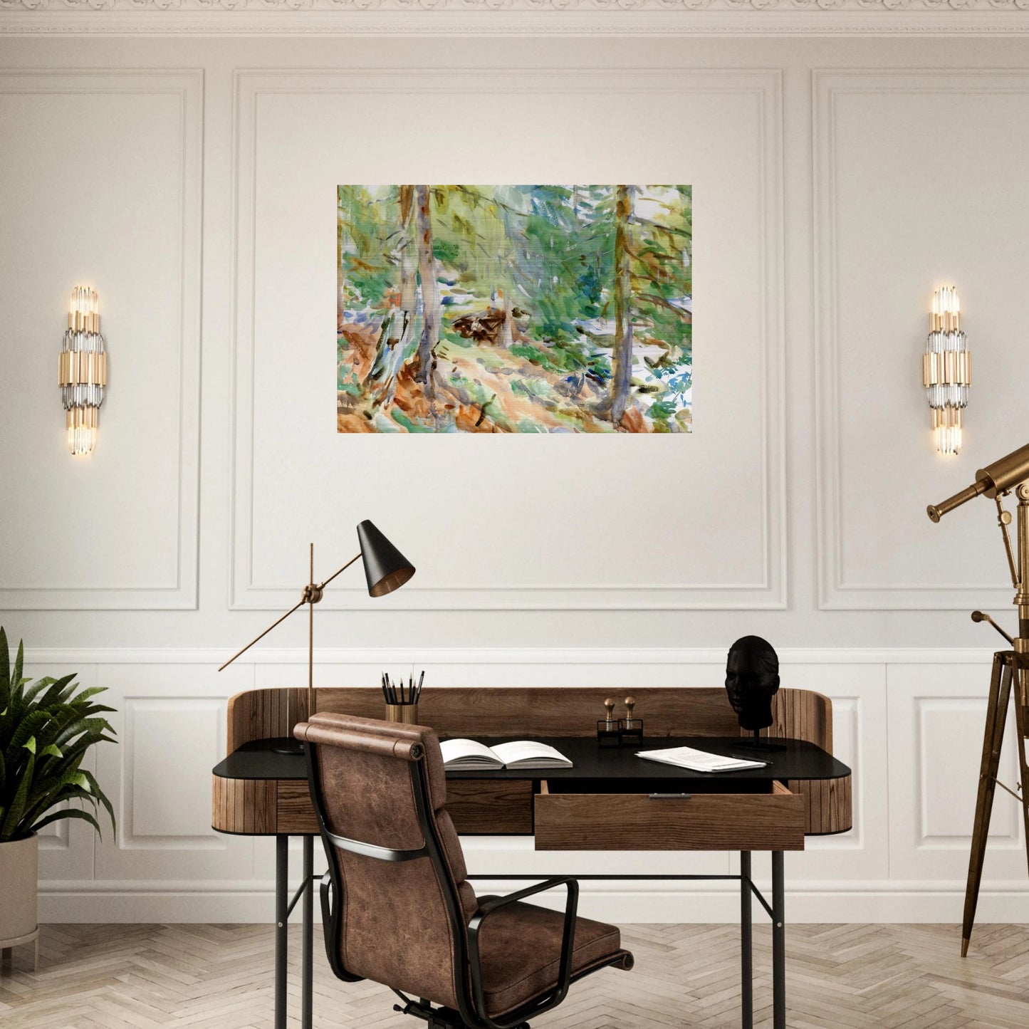 Val D'Aosta, Purtud - John Singer Sargent Brushed Aluminum Print - 70x100 cm / 28x40 inches | John Singer Sargent Aluminum Print | John Singer Sargent Prints