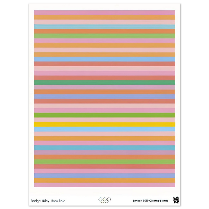 Bridget Riley - ROSE ROSE LONDON 2012 OLYMPIC GAMES POSTER 2012  75x100 cm / 30x40inches Fine Art Poster