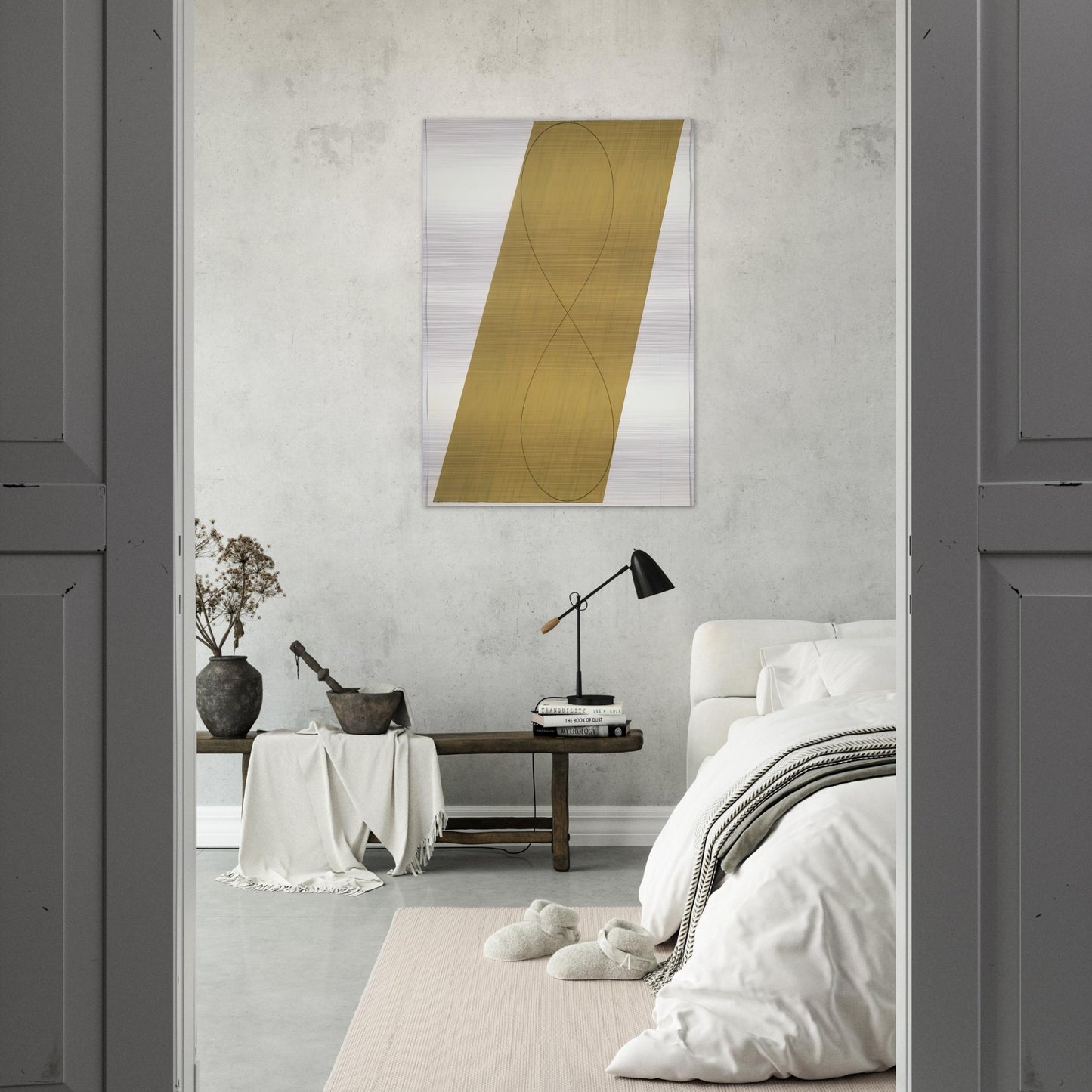 STUDY ATTIC SERIES VIII 1990 - Robert Mangold Brushed Aluminum Print - 70x100 cm / 28x40 inches | Robert Mangold Aluminum Print | Robert Mangold Prints