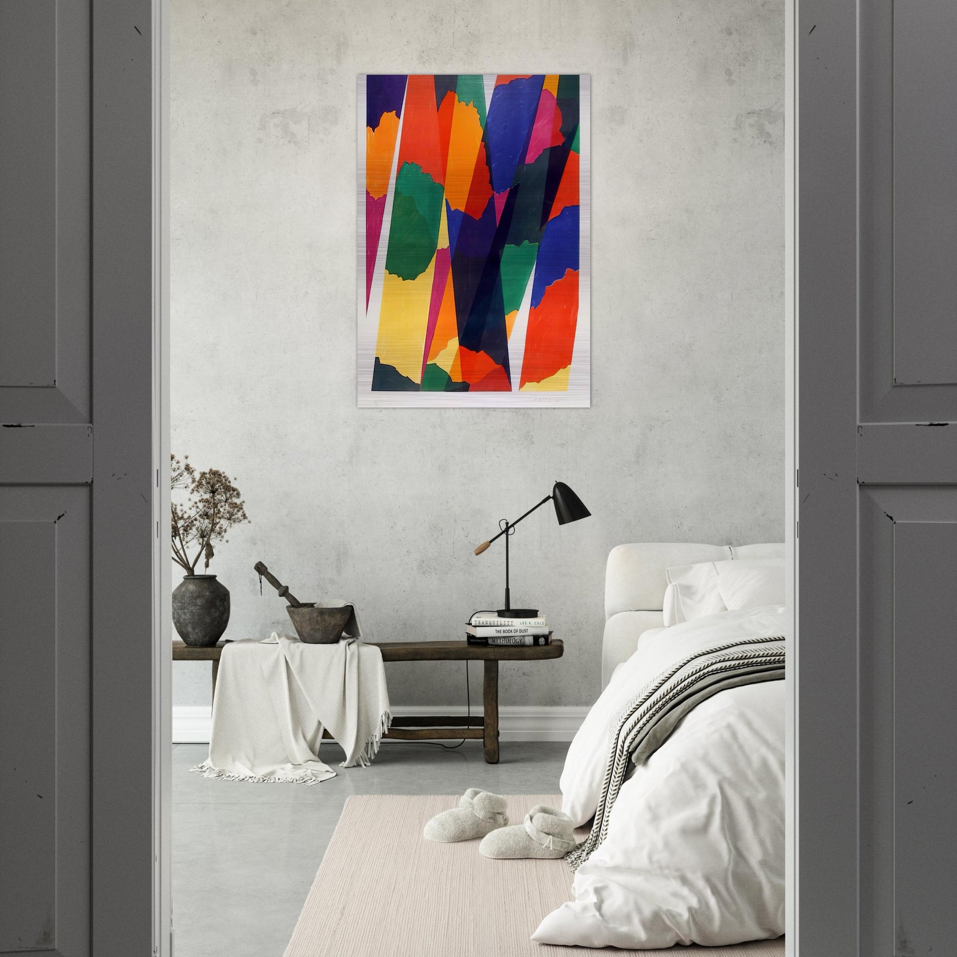 Wait - Untitled XIX - 1968 - Piero Dorazio Brushed Aluminum Print - 70x100 cm / 28x40 inches | Piero Dorazio Aluminum Print | Piero Dorazio Prints