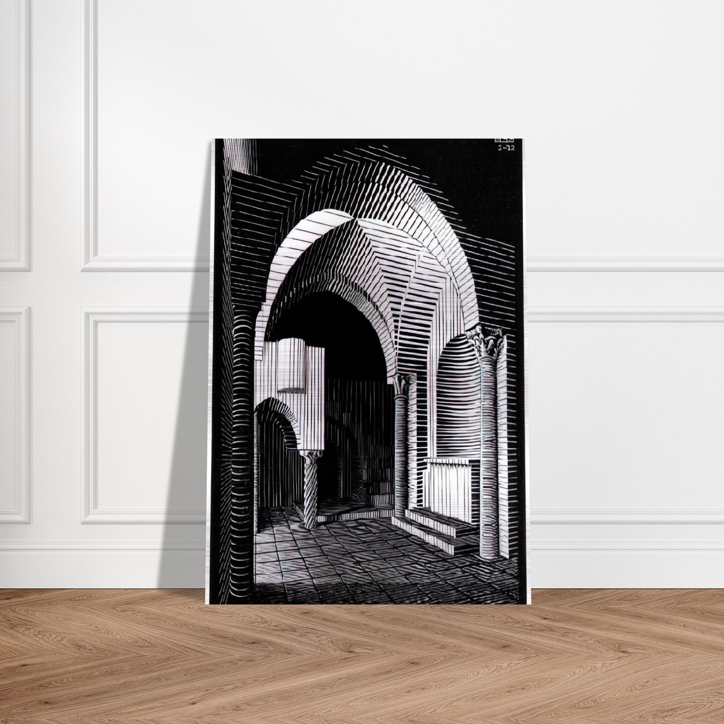 PORTA MARIA DELL OSPIDALE - MC Escher Brushed Aluminum Print - 70x100 cm / 28x40 inches | MC Escher Aluminum Print | MC Escher Prints