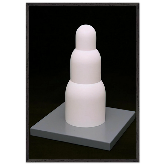 Three Stacked Domes - Sol LeWitt 70x100 cm / 28x40 inches Framed Art Print – Black Wooden Frame