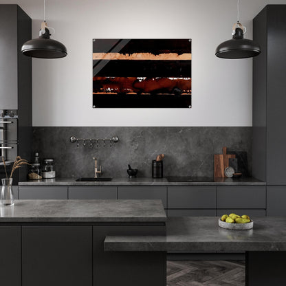 B-Walnut Stain - 2004 - Pierre Soulages Acrylic Print - 70x100 cm / 28x40″ inches | Pierre Soulages Wall Art | Pierre Soulages Prints