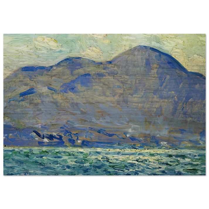 Mt. Beacon at Newburgh - Childe Hassam Brushed Aluminum Print - 70x100 cm / 28x40 inches | Childe Hassam Aluminum Print | Childe Hassam Prints