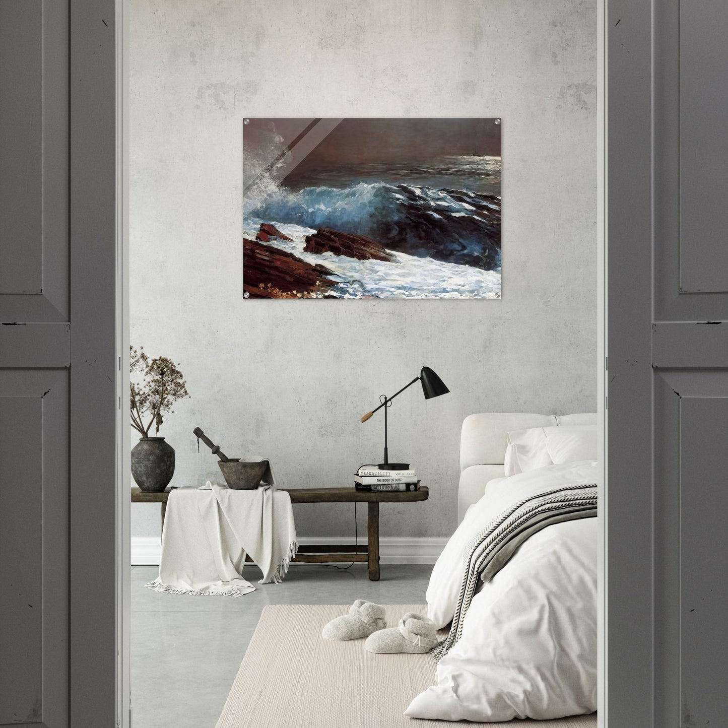 SUNLIGHT ON THE COAST - Winslow Homer Acrylic Print - 70x100 cm / 28x40″ inches