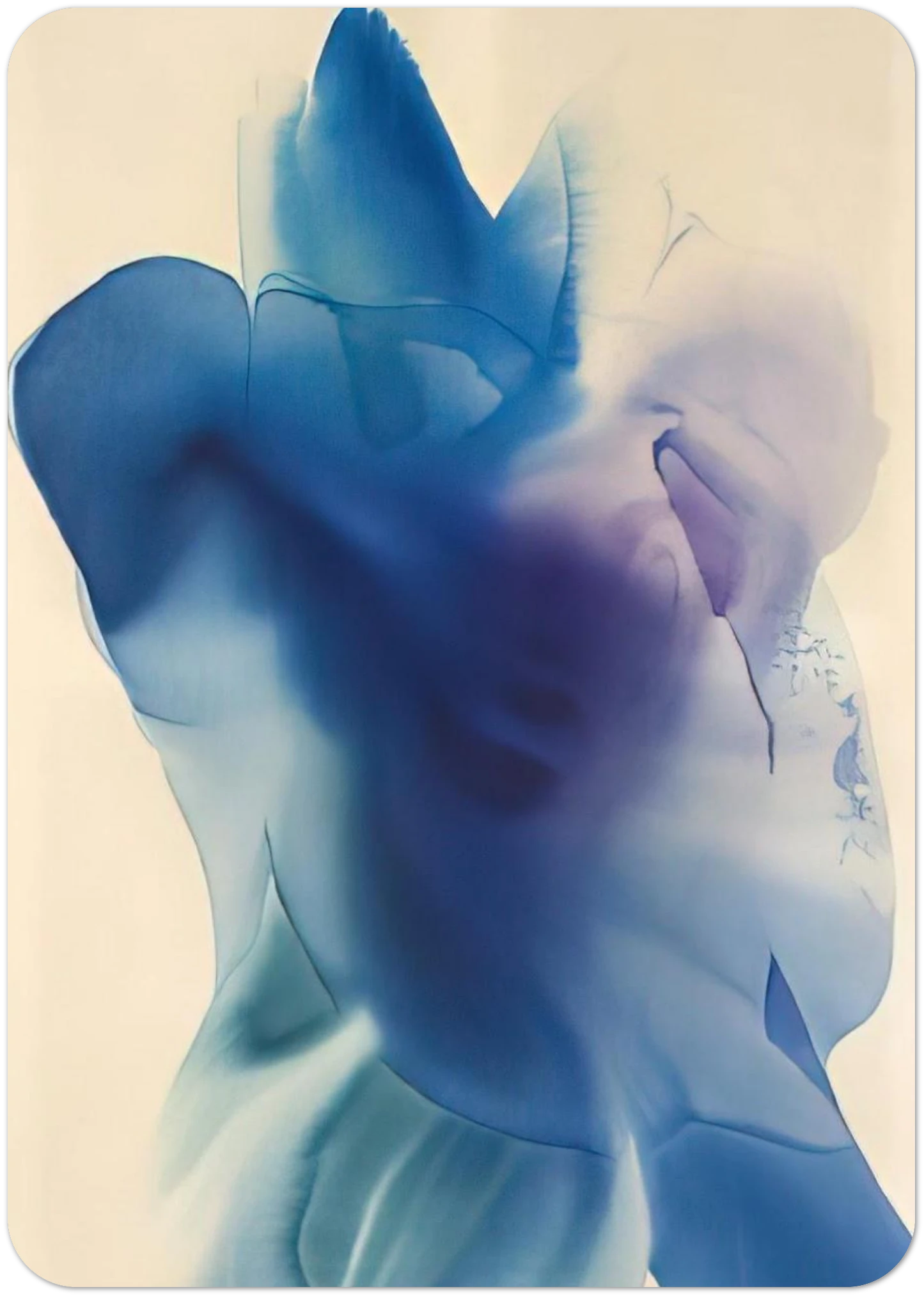 Phenomena Astral Blue By Paul Jenkins Pack of 10 Post Cards | Paul Jenkins Post Cards | A6 (10.5 x 14.8 cm) - 4.1 x 5.8 inches