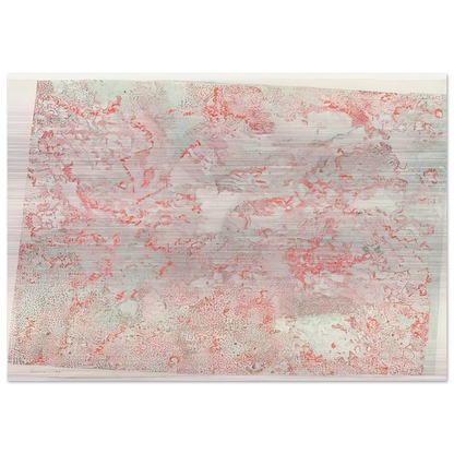 ANAGLYPHIC VIEW MOON ROCKS STEREOSCOPIC IMAGE OF LUNAR SURFACE 1973 - Nancy Graves Brushed Aluminum Print - 70x100 cm / 28x40 inches | Nancy Graves Aluminum Print | Nancy Graves Prints