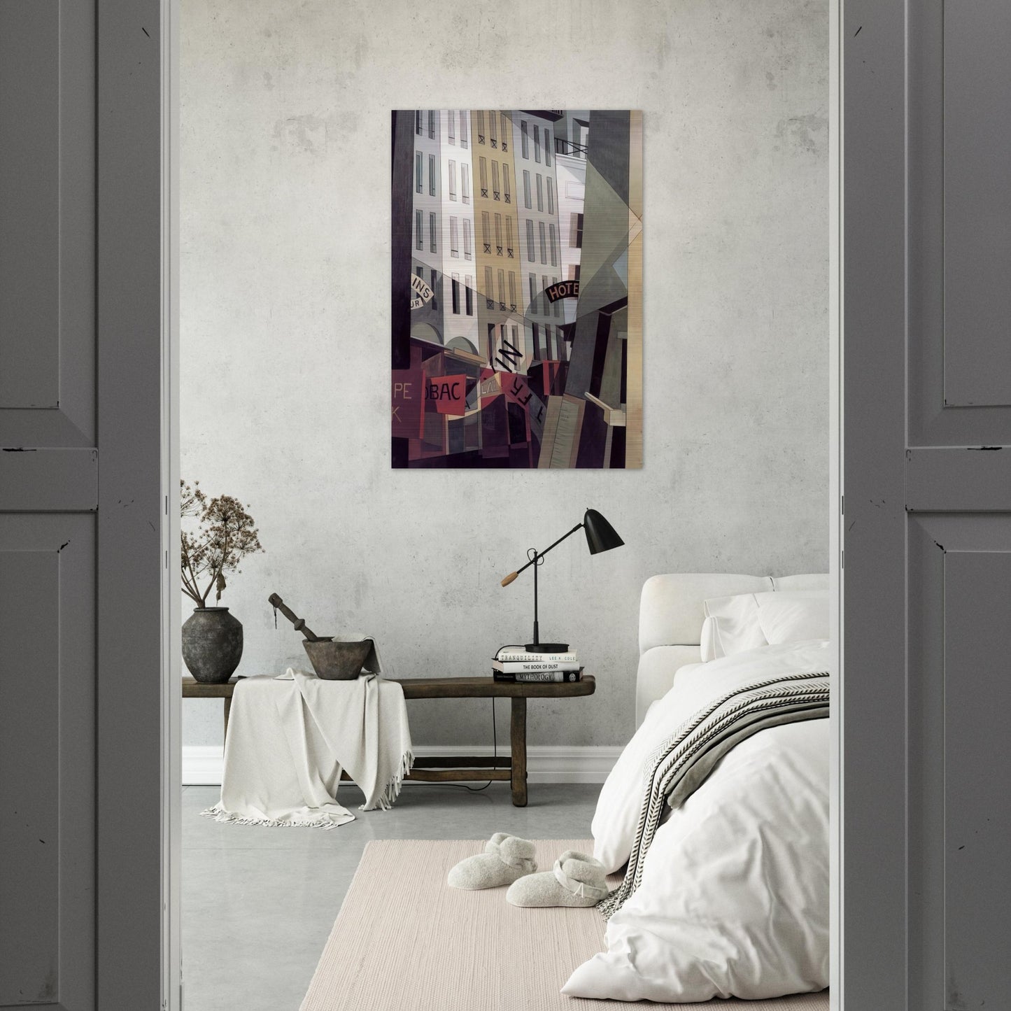 Rue du Singe Qui Pêche - 1921 - Charles Demuth Brushed Aluminum Print - 70x100 cm / 28x40 inches | Charles Demuth Aluminum Print | Charles Demuth Prints