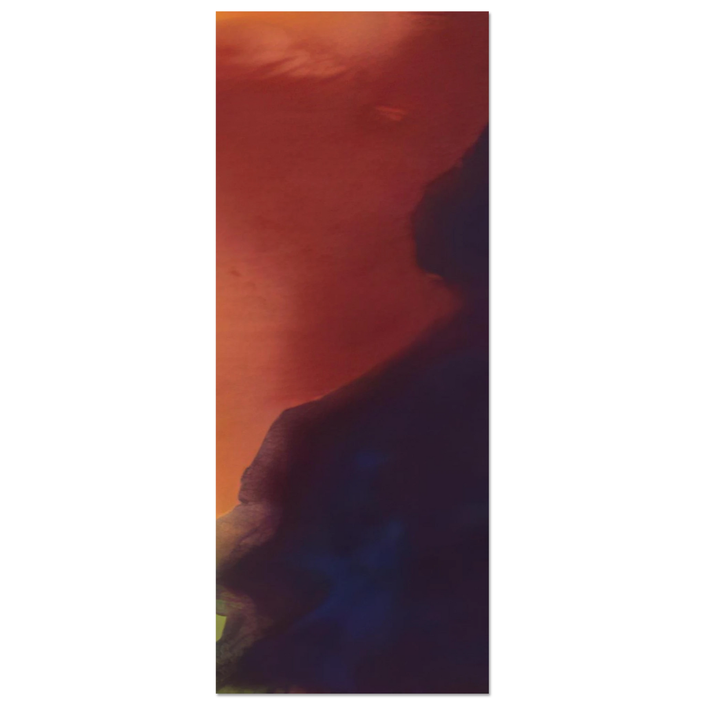 Helen Frankenthaler - Blue Atmosphere III - 1963 Wall art - 28x43  cm / XL (11x17 inches) - Premium Wooden Framed Poster With Fine Art Paper-canvas - White frame