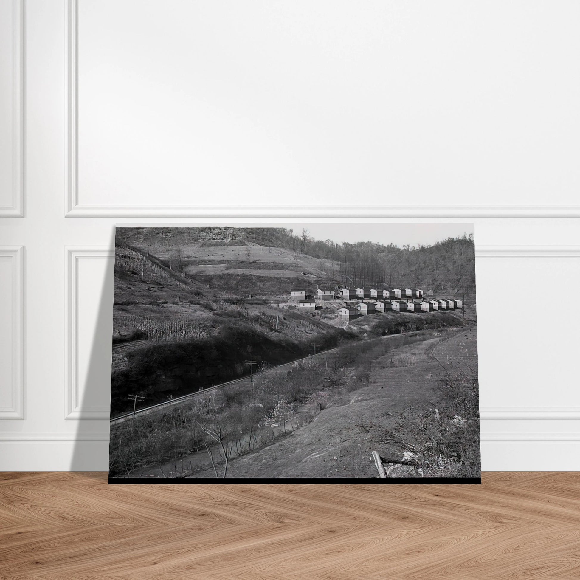 COAL COMPANY TOWN IN JENKINS 1935 - Ben Shahn Brushed Aluminum Print - 70x100 cm / 28x40 inches | Ben Shahn Aluminum Print | Ben Shahn Prints