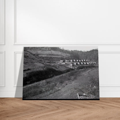 COAL COMPANY TOWN IN JENKINS 1935 - Ben Shahn Brushed Aluminum Print - 70x100 cm / 28x40 inches | Ben Shahn Aluminum Print | Ben Shahn Prints