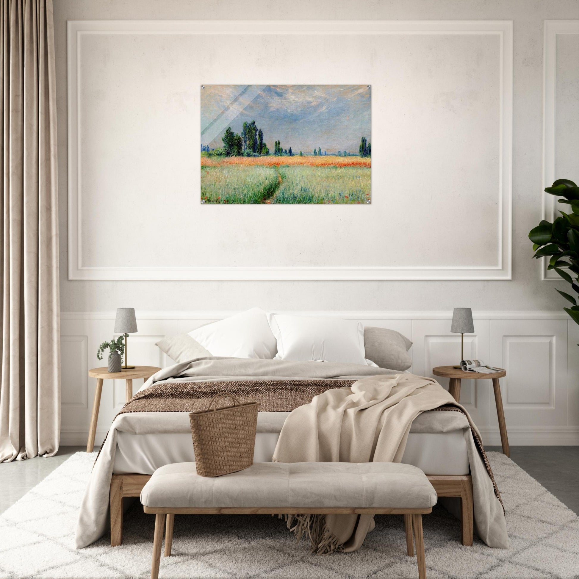 The Wheat Field - claude monet Acrylic Print - 70x100 cm / 28x40″ inches | claude monet Wall Art | claude monet Prints