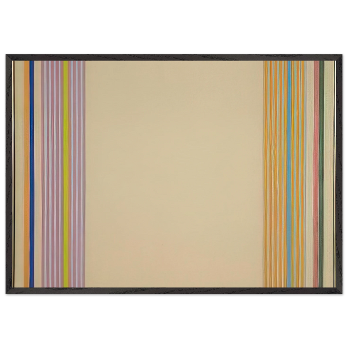 End Stripes - 1960 - Gene Davis 70x100 cm / 28x40 inches Framed Art Print – Black Wooden Frame