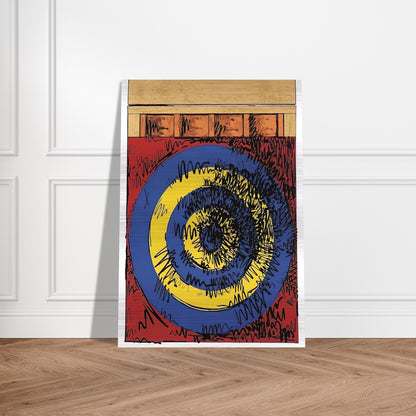 TARGET WITH FOUR FACES ULAE 55 1968 - Jasper Johns Brushed Aluminum Print - 70x100 cm / 28x40 inches | Jasper Johns Aluminum Print | Jasper Johns Prints