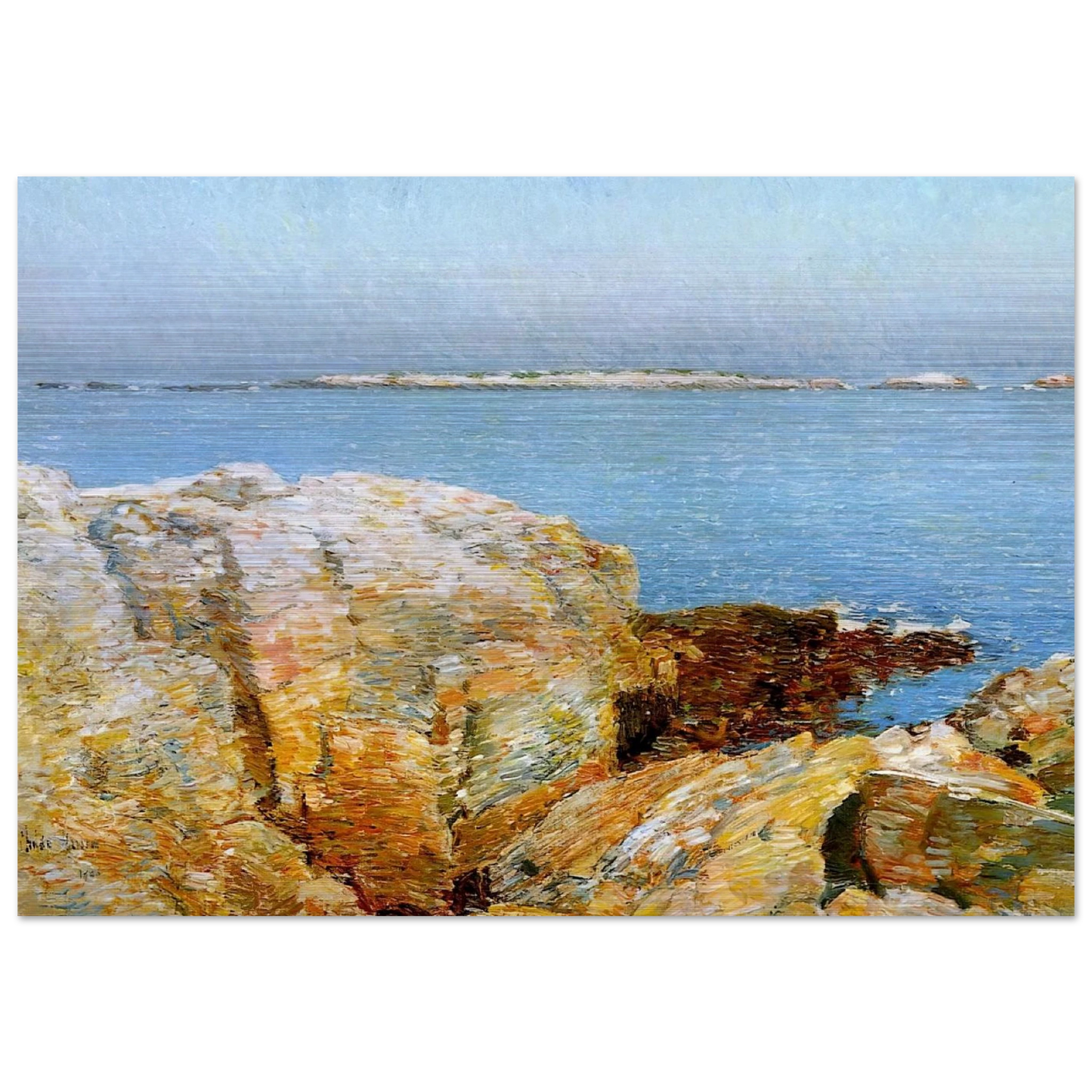 Duck Island - Childe Hassam Brushed Aluminum Print - 70x100 cm / 28x40 inches | Childe Hassam Aluminum Print | Childe Hassam Prints