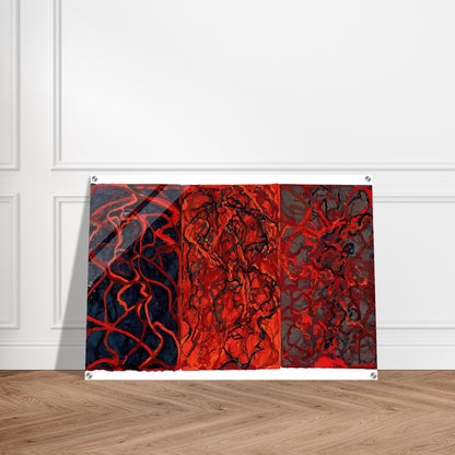 Nevisian Triptych - 2008 - Brice Marden Acrylic Print - 70x100 cm / 28x40″ inches