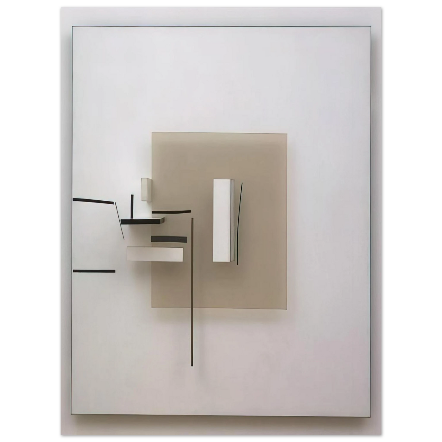 Victor Pasmore - SYNTHETIC CONSTRUCTION WHITE AND BLACK 1966  75x100 cm / 30x40inches Fine Art Poster