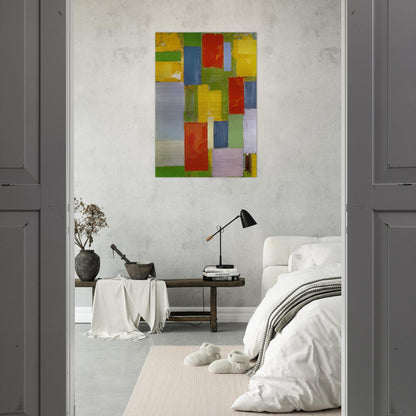 Abstract Euphony - Hans Hofmann Brushed Aluminum Print - 70x100 cm / 28x40 inches | Hans Hofmann Aluminum Print | Hans Hofmann Prints