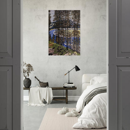Synthetic Blue St. John - 2000 - Neil Welliver Brushed Aluminum Print - 70x100 cm / 28x40 inches | Neil Welliver Aluminum Print | Neil Welliver Prints