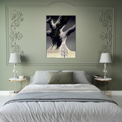 Winter Oak - Eyvind Earle Brushed Aluminum Print - 70x100 cm / 28x40 inches | Eyvind Earle Aluminum Print | Eyvind Earle Prints