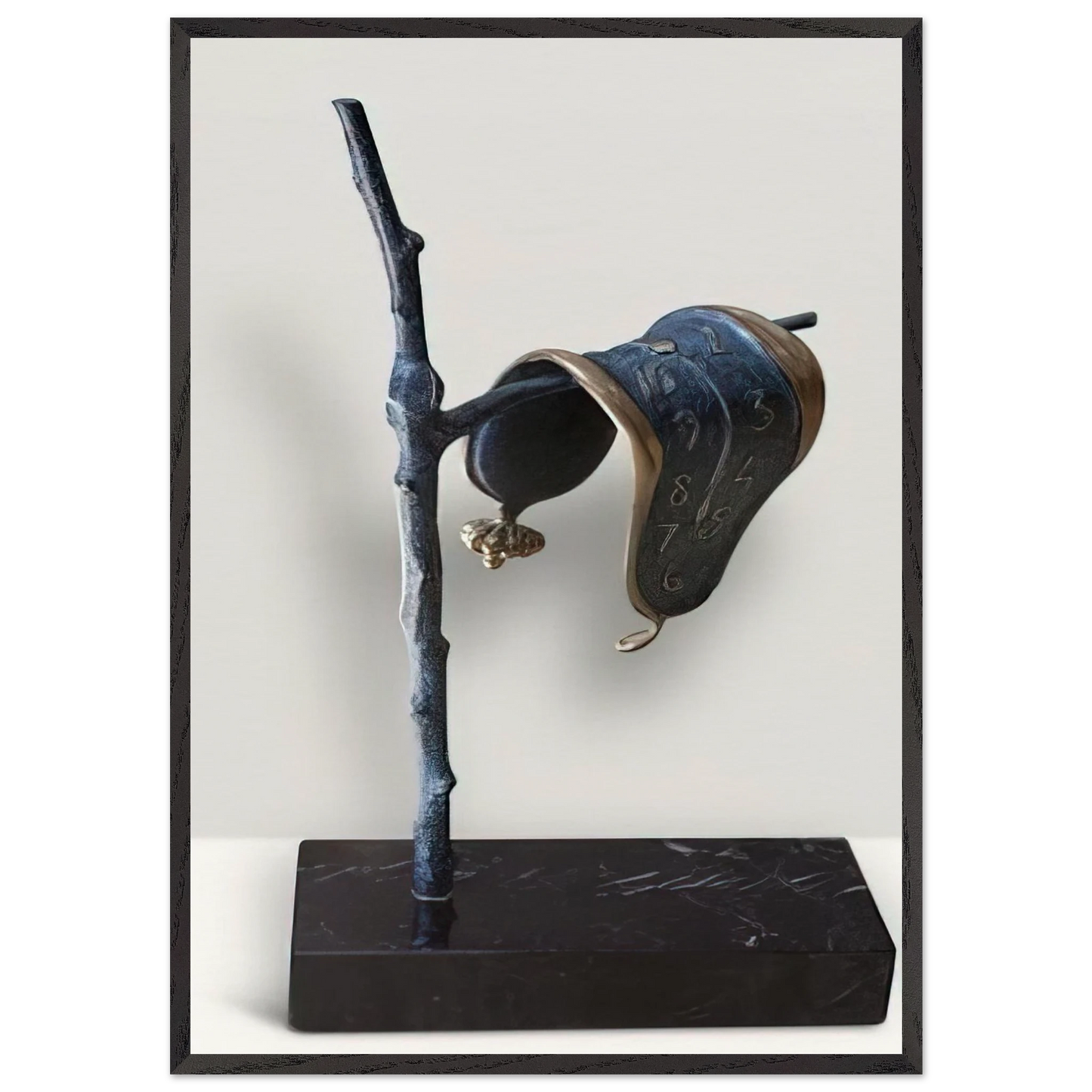 THE PERSISTENCE OF MEMORY 1980 - Salvador Dali 70x100 cm / 28x40 inches Framed Art Print – Black Wooden Frame