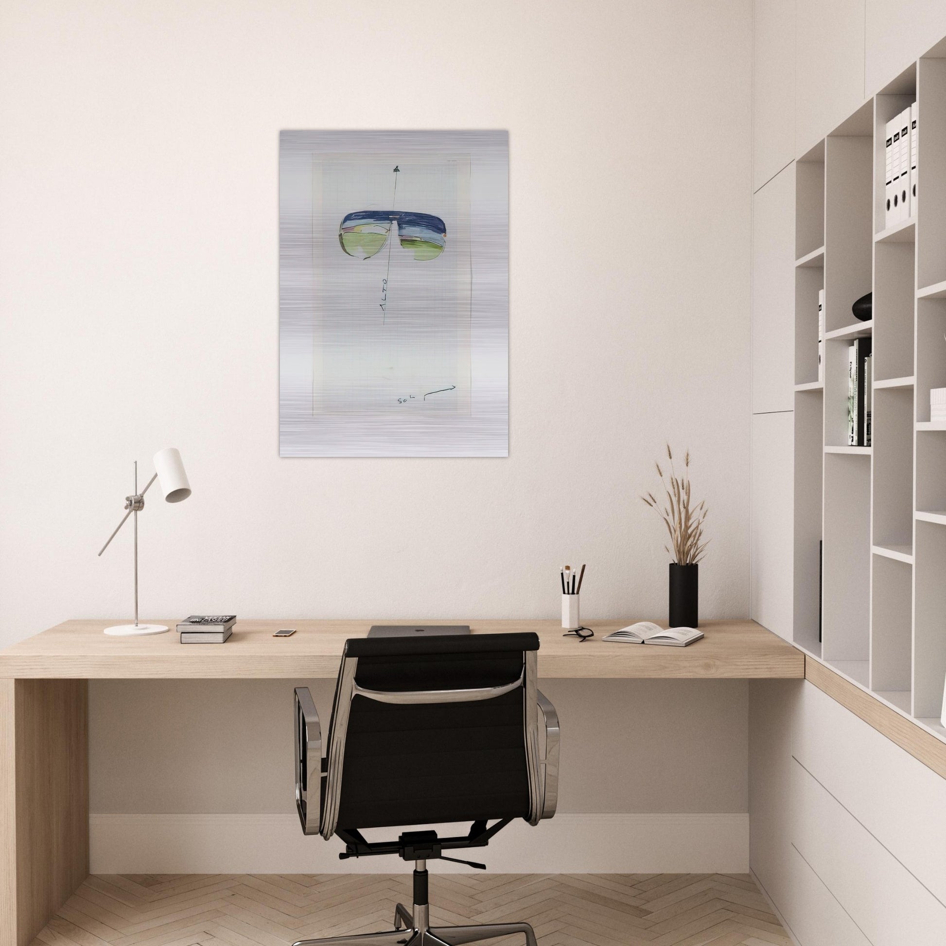 Untitled Glasses - 1973 - Mario Schifano Brushed Aluminum Print - 70x100 cm / 28x40 inches | Mario Schifano Aluminum Print | Mario Schifano Prints