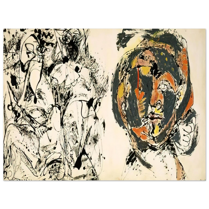 Jackson Pollock - PORTRAIT AND A DREAM 1953  75x100 cm / 30x40inches Fine Art Poster