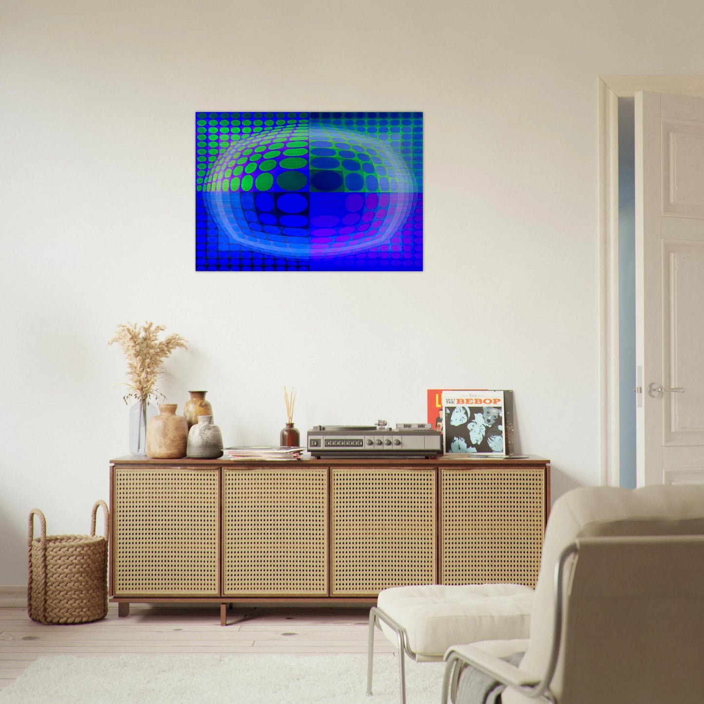 Pal-Ket - 1974 - Victor Vasarely Brushed Aluminum Print - 70x100 cm / 28x40 inches | Victor Vasarely Aluminum Print | Victor Vasarely Prints